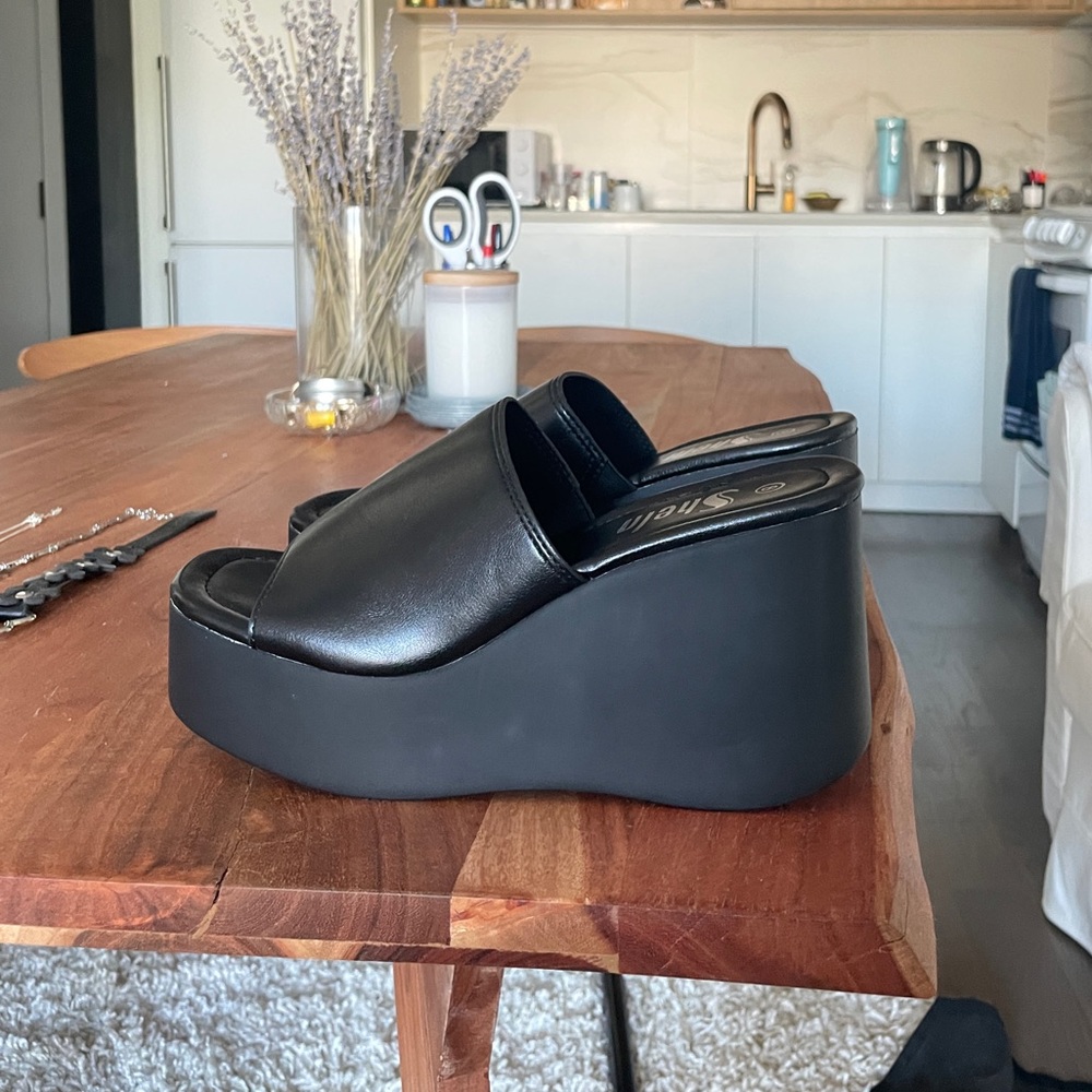 Y2K Platform Wedge Sandals Size 8 (39)